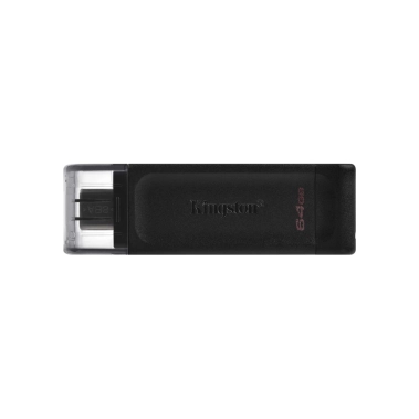 Флеш пам'ять Kingston USB Type-C 3.2 DT 70 64GB Black - цена, характеристики, отзывы, рассрочка, фото 1