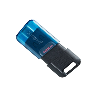 Флеш память Kingston USB Type-C 3.2 DT 80M 128GB Black/Blue - цена, характеристики, отзывы, рассрочка, фото 1