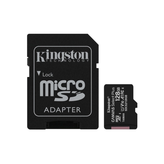 Карта памяти Kingstone microSDHC 128 Gb Class 10 + adapter (SDCS2/128GB)