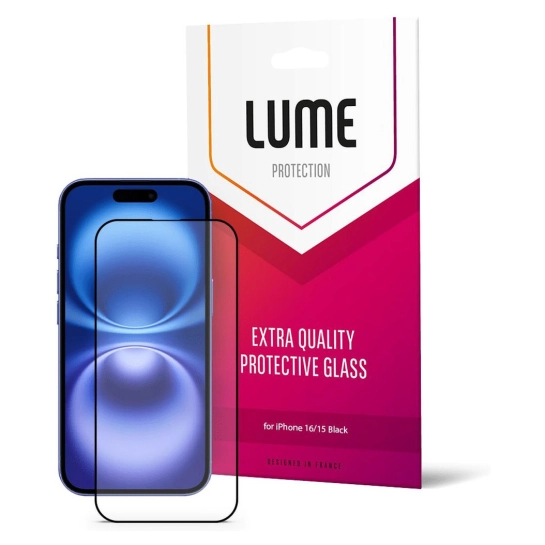 Стекло LUME Protection Anti Static Dustproof Glass for iPhone 16/15 Front Black