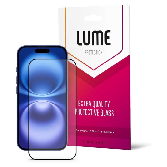 Скло LUME Protection Anti Static Dustproof Glass for iPhone 16 Plus /15 Plus Front Black - ціна, характеристики, відгуки, розстрочка, фото 1