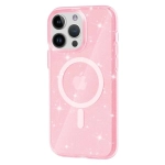 Чохол TPU Galaxy Sparkle wiht MagSafe for iPhone 16 Pro Max Glitter Pink