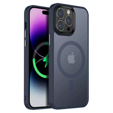 Чехол TPU+PC Metal Buttons Colorful Case with MagSafe for iPhone 13 Pro Max Blue - цена, характеристики, отзывы, рассрочка, фото 1