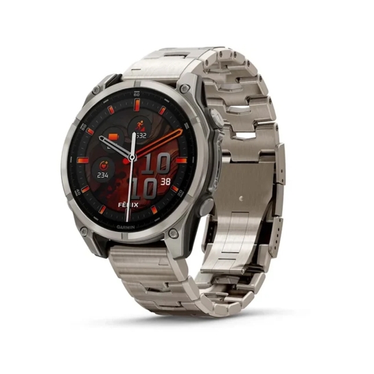 Смарт-годинник Garmin Fenix 8 AMOLED 47mm Sapphire Titanium with Vented titanium bracelet - ціна, характеристики, відгуки, розстрочка, фото 1