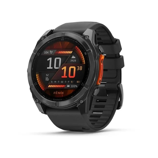 Смарт-часы Garmin Fenix 8 AMOLED 47mm Slate Gray with Black Silicone Band - цена, характеристики, отзывы, рассрочка, фото 1