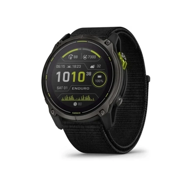 Смарт-годинник Garmin Enduro 3 Carbon Gray DLC Titanium with Black UltraFit Nylon Strap - цена, характеристики, отзывы, рассрочка, фото 1