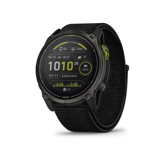 Смарт-годинник Garmin Enduro 3 Carbon Gray DLC Titanium with Black UltraFit Nylon Strap