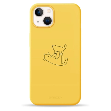Чехол Pump Silicone Minimalistic Case with MagSafe for iPhone 13 Cat on Cat - цена, характеристики, отзывы, рассрочка, фото 1