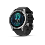Смарт-часы Garmin Fenix E 47mm AMOLED Stainless Steel with Black Silicone Band (010-03025-00/02)
