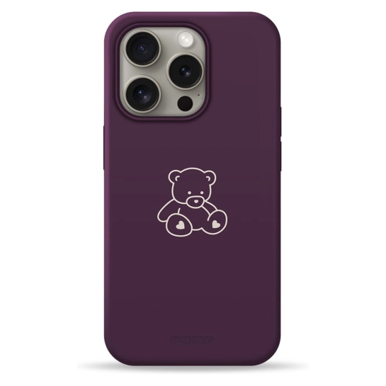 Чехол Pump Silicone Minimalistic Case with MagSafe for iPhone 15 Pro Bear