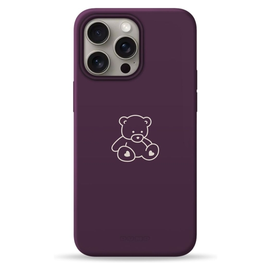 Чехол Pump Silicone Minimalistic Case with MagSafe for iPhone 15 Pro Max Bear - цена, характеристики, отзывы, рассрочка, фото 1