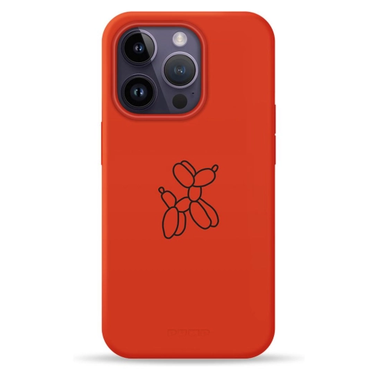 Чохол Pump Silicone Minimalistic Case with MagSafe for iPhone 14 Pro Dog Ballon