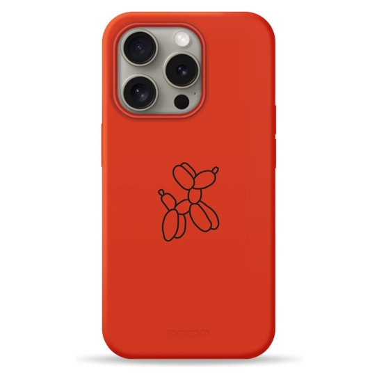 Чехол Pump Silicone Minimalistic Case with MagSafe for iPhone 15 Pro Dog Ballon - цена, характеристики, отзывы, рассрочка, фото 1
