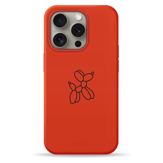 Чохол Pump Silicone Minimalistic Case with MagSafe for iPhone 15 Pro Dog Ballon