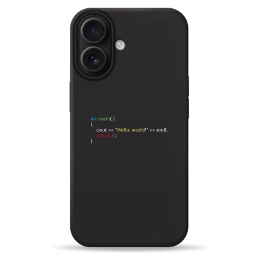 Чехол Pump Silicone Minimalistic Case with MagSafe for iPhone 16 Hello World - цена, характеристики, отзывы, рассрочка, фото 1