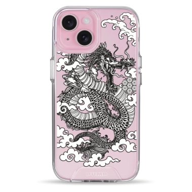 Чохол Pump Transparency Silver Button Case for iPhone 15 Dragon - цена, характеристики, отзывы, рассрочка, фото 1