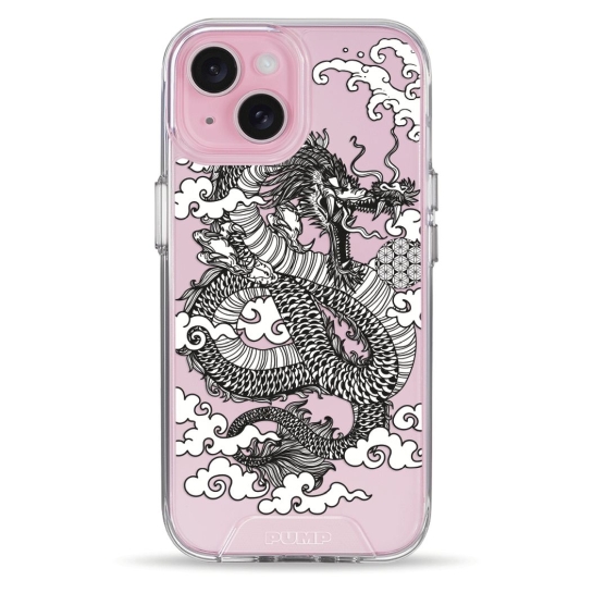 Чохол Pump Transparency Silver Button Case for iPhone 15 Dragon - ціна, характеристики, відгуки, розстрочка, фото 1