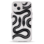 Чехол Pump Transparency Silver Button Case for iPhone 13 Black Snake