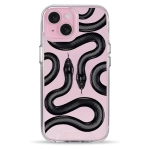 Чехол Pump Transparency Silver Button Case for iPhone 15 Black Snake