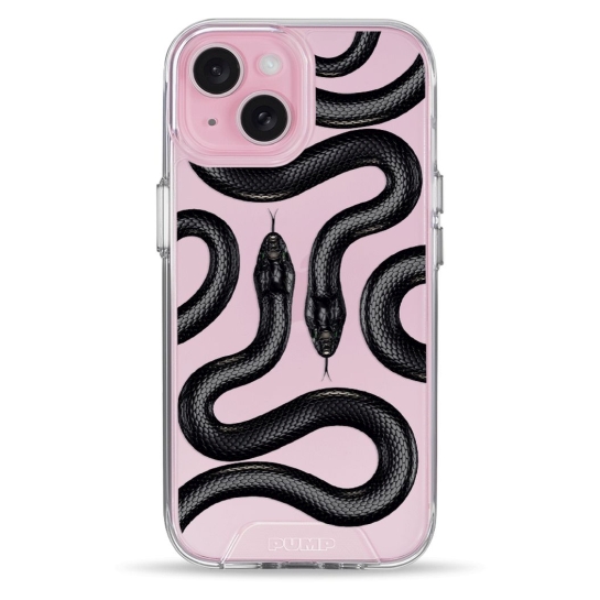 Чехол Pump Transparency Silver Button Case for iPhone 15 Black Snake - цена, характеристики, отзывы, рассрочка, фото 1