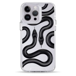 Чехол Pump Transparency Silver Button Case for iPhone 14 Pro Max Black Snake