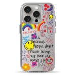 Чехол Pump Transparency Silver Button Case for iPhone 15 Pro Because people