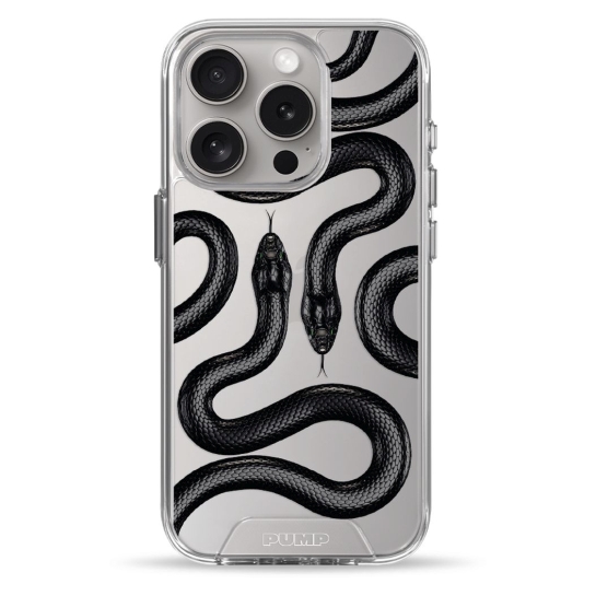 Чохол Pump Transparency Silver Button Case for iPhone 15 Pro Black Snake - ціна, характеристики, відгуки, розстрочка, фото 1