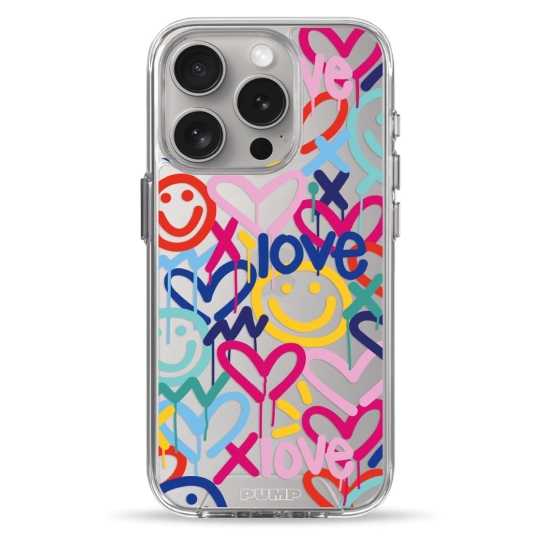 Чехол Pump Transparency Silver Button Case for iPhone 15 Pro Love - цена, характеристики, отзывы, рассрочка, фото 1