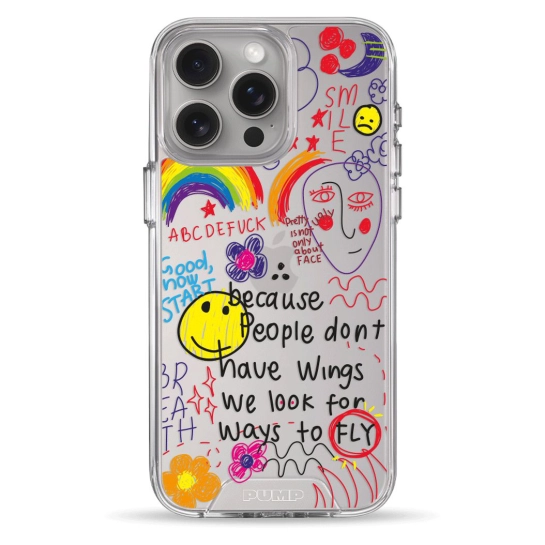 Чехол Pump Transparency Silver Button Case for iPhone 15 Pro Max Because people