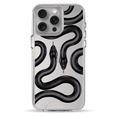 Чохол Pump Transparency Silver Button Case for iPhone 15 Pro Max Black Snake - цена, характеристики, отзывы, рассрочка, фото 1