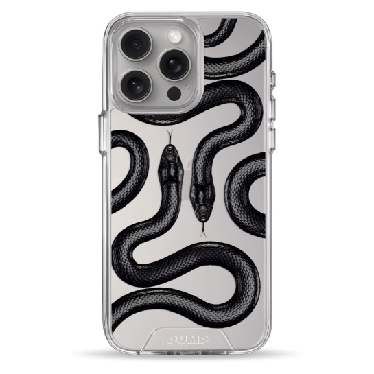 Чехол Pump Transparency Silver Button Case for iPhone 15 Pro Max Black Snake - цена, характеристики, отзывы, рассрочка, фото 1