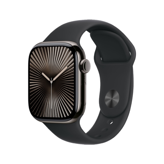 Apple Watch 10 LTE 42mm Slate Titanium Case with Black Sport Band S M 39 299