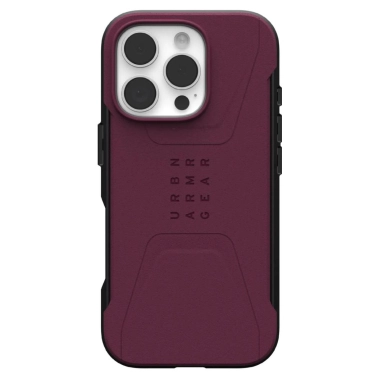 Чохол UAG Civilian Magsafe for iPhone 16 Pro Bordeaux - цена, характеристики, отзывы, рассрочка, фото 1
