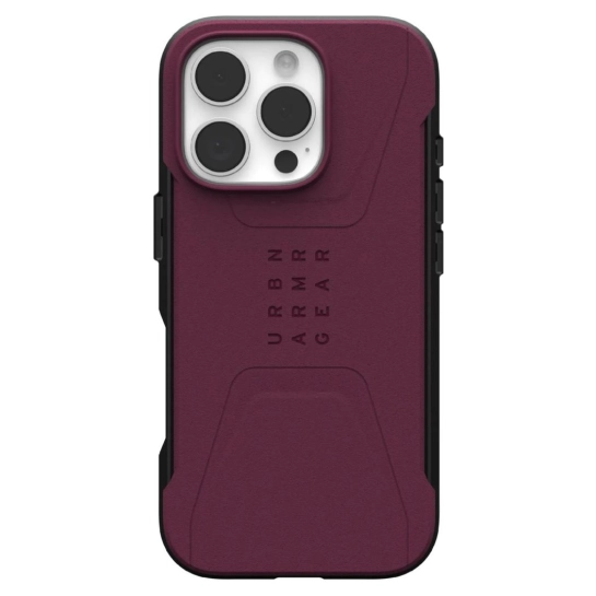 Чохол UAG Civilian Magsafe for iPhone 16 Pro Bordeaux