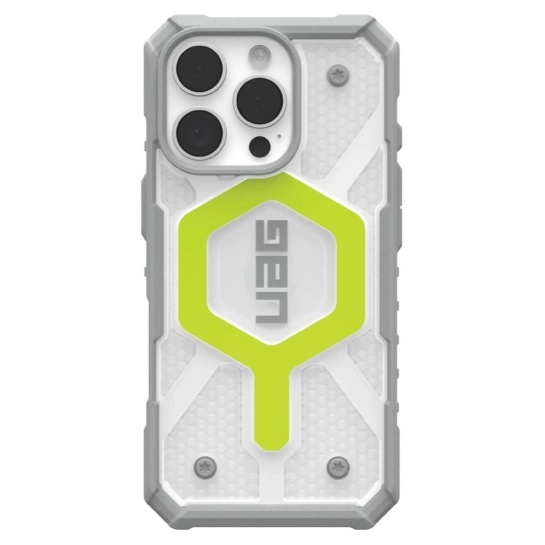 Чехол UAG Pathfinder Clear Magsafe for iPhone 16 Pro Active Neon