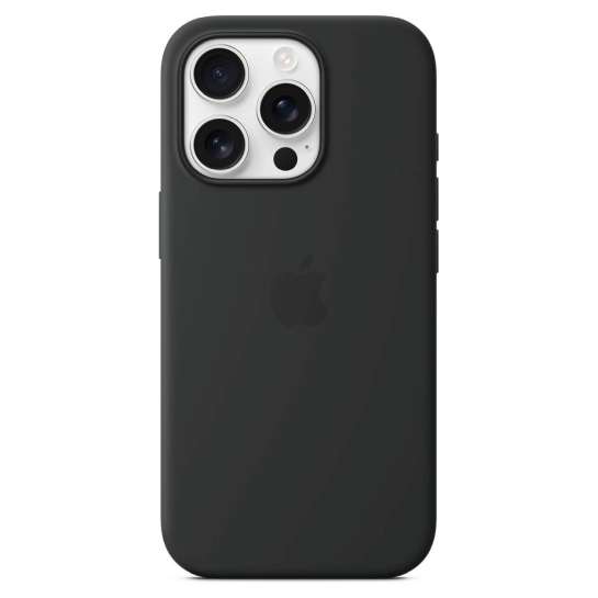 Чехол Apple Silicone Case with MagSafe for iPhone 16 Pro Black - цена, характеристики, отзывы, рассрочка, фото 1
