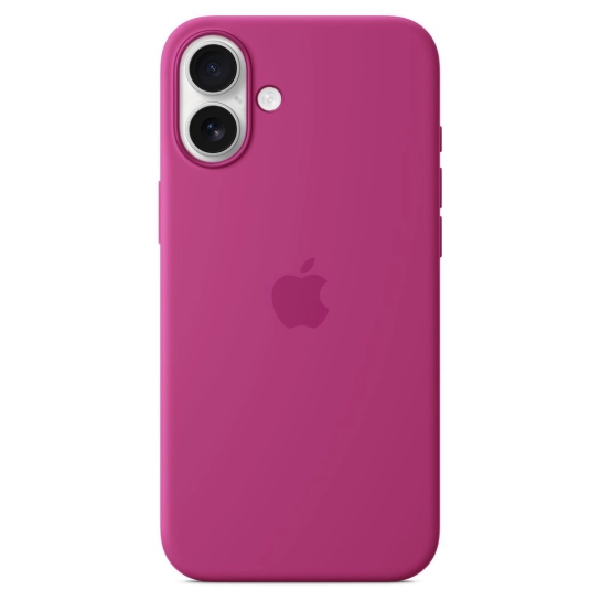Чохол Apple Silicone Case with MagSafe for iPhone 16 Plus Fuchsia