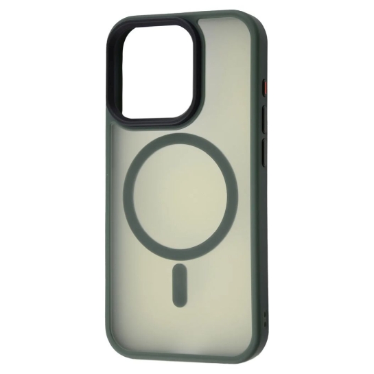 Чехол Wave Matte Insane Case with MagSafe for iPhone 15 Pro Green - цена, характеристики, отзывы, рассрочка, фото 1