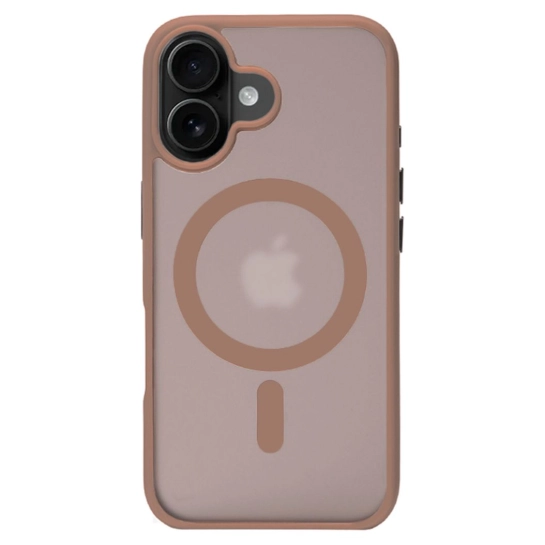 Чохол Pump Matte Case with MagSafe for iPhone 16 Beige Gold