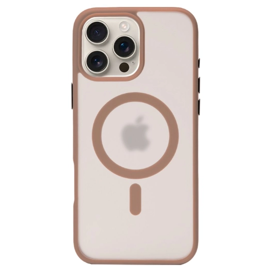 Чохол Pump Matte Case with MagSafe for iPhone 16 Pro Beige Gold