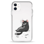 Чохол Pump Transparency Silver Button Case для iPhone 11 The Cat Is Full