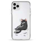 Чохол Pump Transparency Silver Button Case для iPhone 11 Pro Max The Cat Is Full