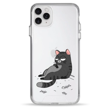 Чохол Pump Transparency Silver Button Case для iPhone 11 Pro Max The Cat Is Full - цена, характеристики, отзывы, рассрочка, фото 1