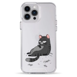 Чохол Pump Transparency Silver Button Case для iPhone 13 Pro Max The Cat Is Full