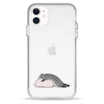 Чехол Pump Transparency Silver Button Case for iPhone 11 Cat On The Pillow
