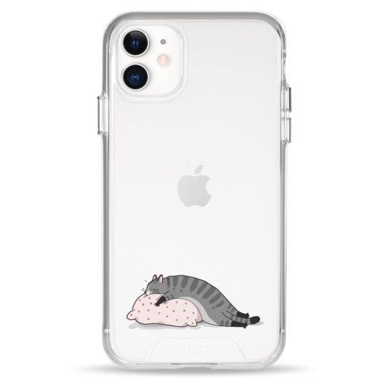 Чохол Pump Transparency Silver Button Case для iPhone 11 Cat On The Pillow - ціна, характеристики, відгуки, розстрочка, фото 1
