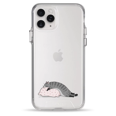 Чехол Pump Transparency Silver Button Case for iPhone 11 Pro Cat On The Pillow - цена, характеристики, отзывы, рассрочка, фото 1