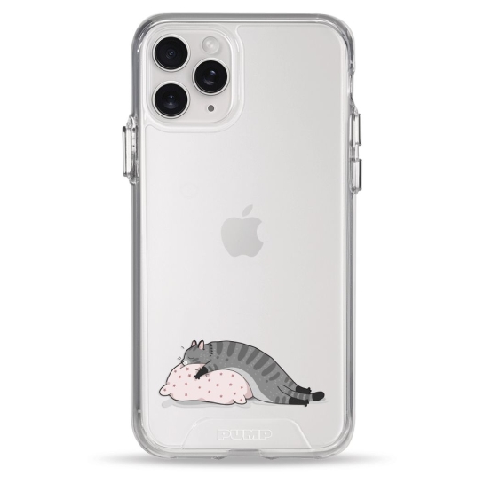 Чохол Pump Transparency Silver Button Case для iPhone 11 Pro Cat On The Pillow - ціна, характеристики, відгуки, розстрочка, фото 1