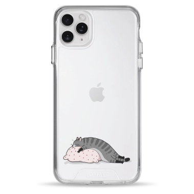 Чохол Pump Transparency Silver Button Case для iPhone 11 Pro Max Cat On The Pillow - цена, характеристики, отзывы, рассрочка, фото 1