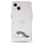 Чохол Pump Transparency Silver Button Case для iPhone 13 Cat On The Pillow